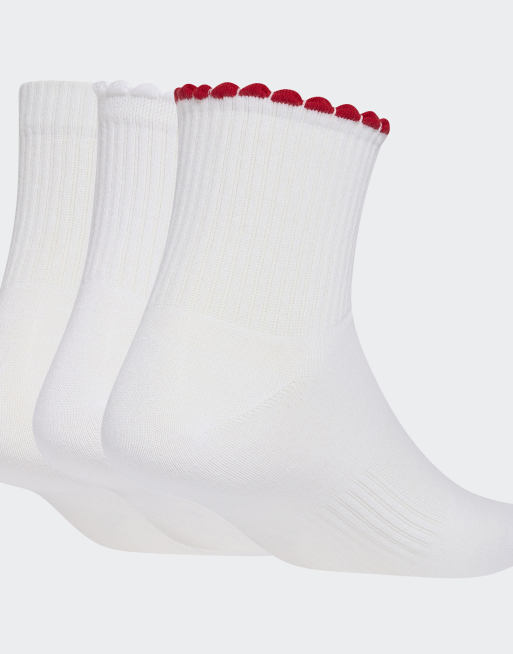 adidas Performance - Hvide sokker til kvinder med forskellig grafik til pakke med 3 par, 2 af 3