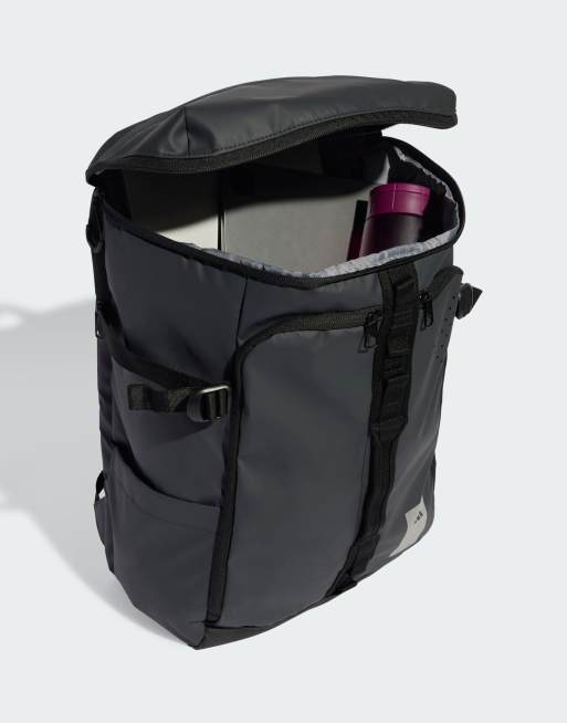 adidas Performance hybrid backpack in carbon / black / reflective si, 3 of 3