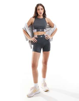 adidas Performance - Hyperglam - Grå 5-tommers shorts - view 1