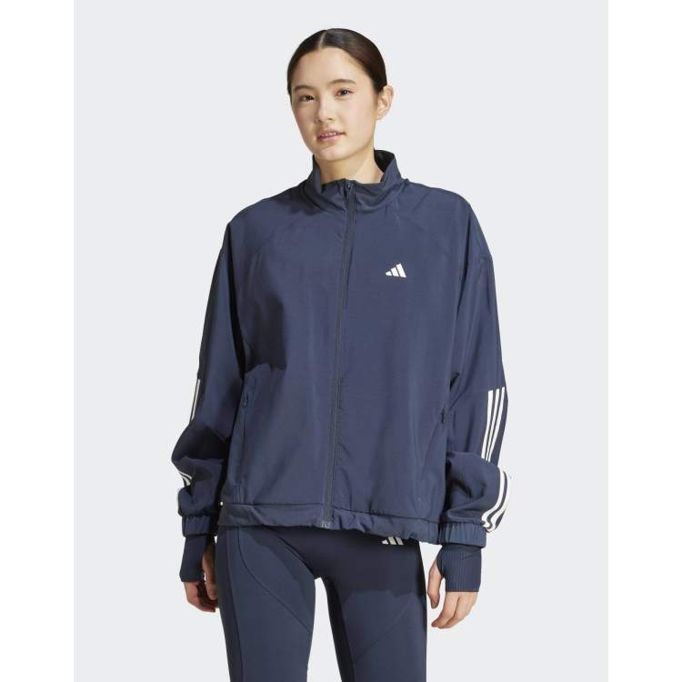 【Adidas コリア】 Hyperglam Oversized Windbreaker adidas Hyperglam Oversized Windbreaker - Blue | adidas UK