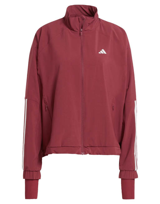 adidas performance – Hyperglam – Röd, vit och svart vindjacka i oversize