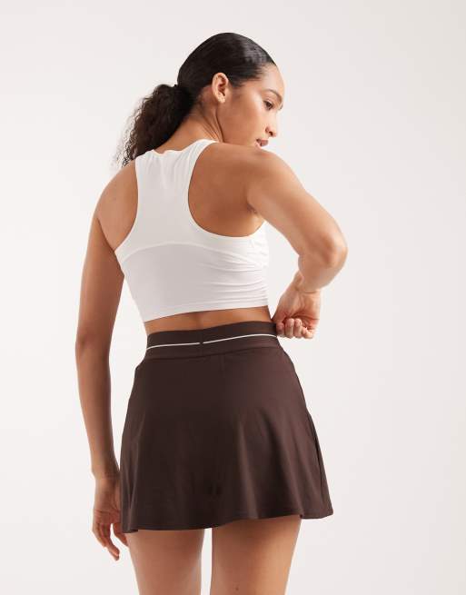 adidas performance Hyperglam skort in brown, 5 of 5