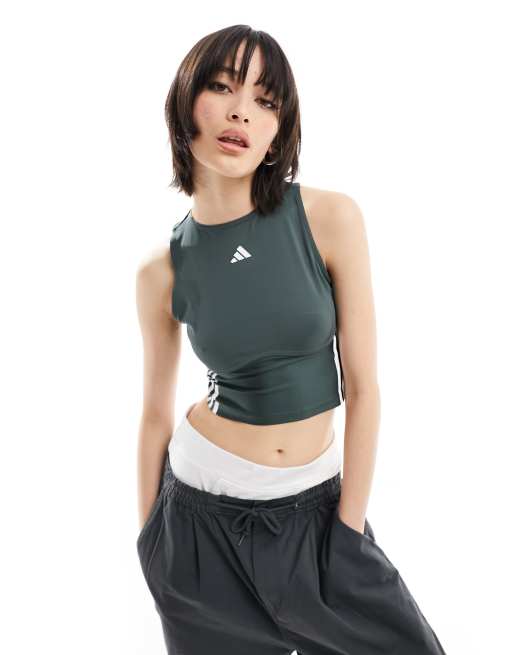 Green adidas deals tank top