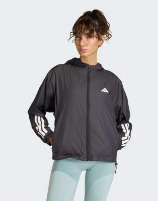 adidas Performance - Hyperglam - Windjacke in Schwarz mit den 3 Streifen