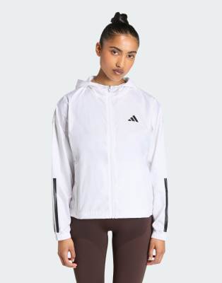 adidas Performance - Hyperglam - Windjacke in Weiß mit den 3 Streifen