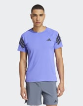 adidas performance Power 3-stripes tee in silver violet | ASOS