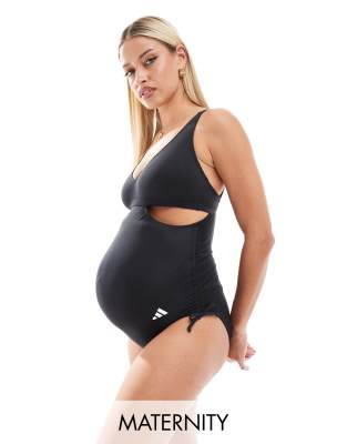 adidas Performance - Iconisea Maternity - Badeanzug in Schwarz