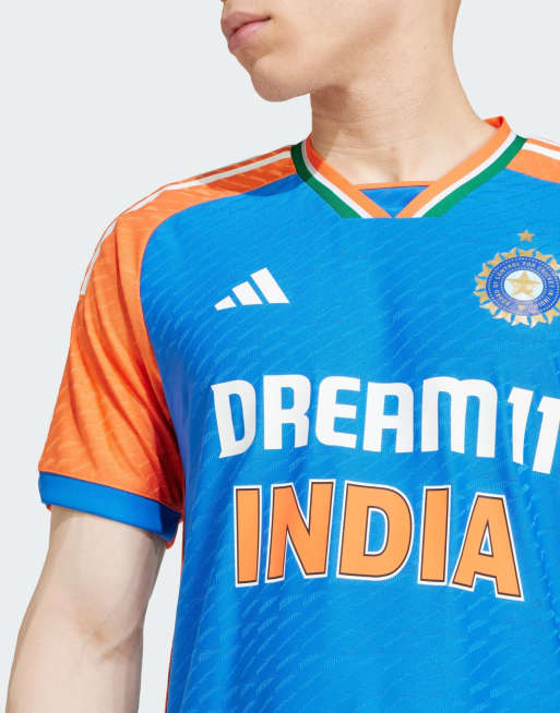 adidas performance - India T20I - Maillot de cricket - Bleu foncé/Orange, 2 de 4