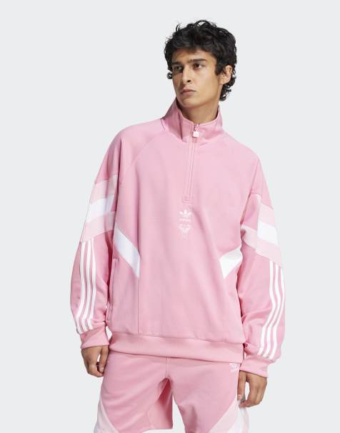 adidas performance Inter Miami CF half-zip crew sweatshirt in easy pink - view 1