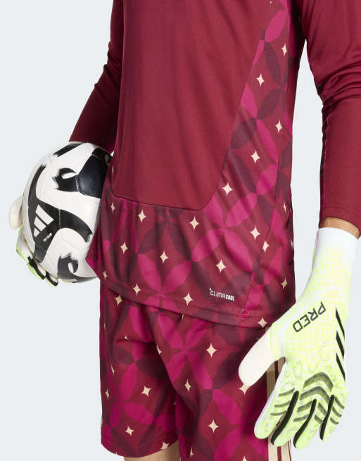 adidas performance Italy 26 home goalkeeper long sleeve jersey in team coll burgundy 2, 2 of 4