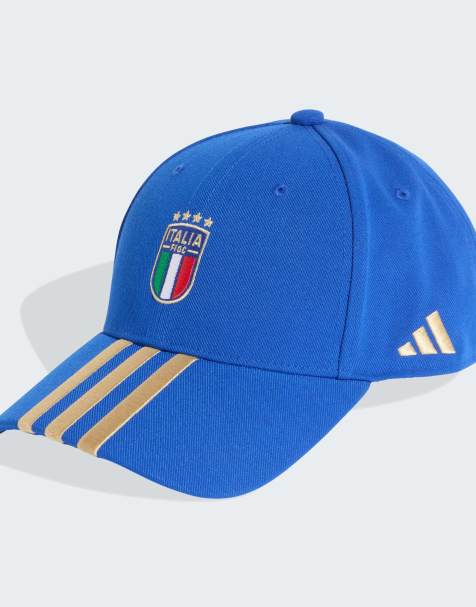 adidas Performance - Italy - Blå fodboldkasket i kraftig blå med beige detalje - view 1
