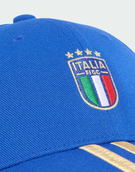 adidas performance – Italy – Blå och beige keps i ribbad fotbollsstil, 3 av 3