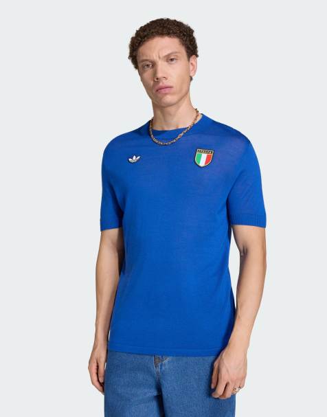 adidas Performance – Italy – Kungsblå tröja i 70-talsstil - view 1