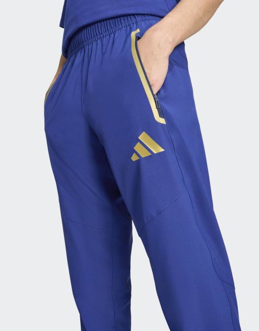 adidas performance Italy Tiro travel pants in victory blue, 2 of 4