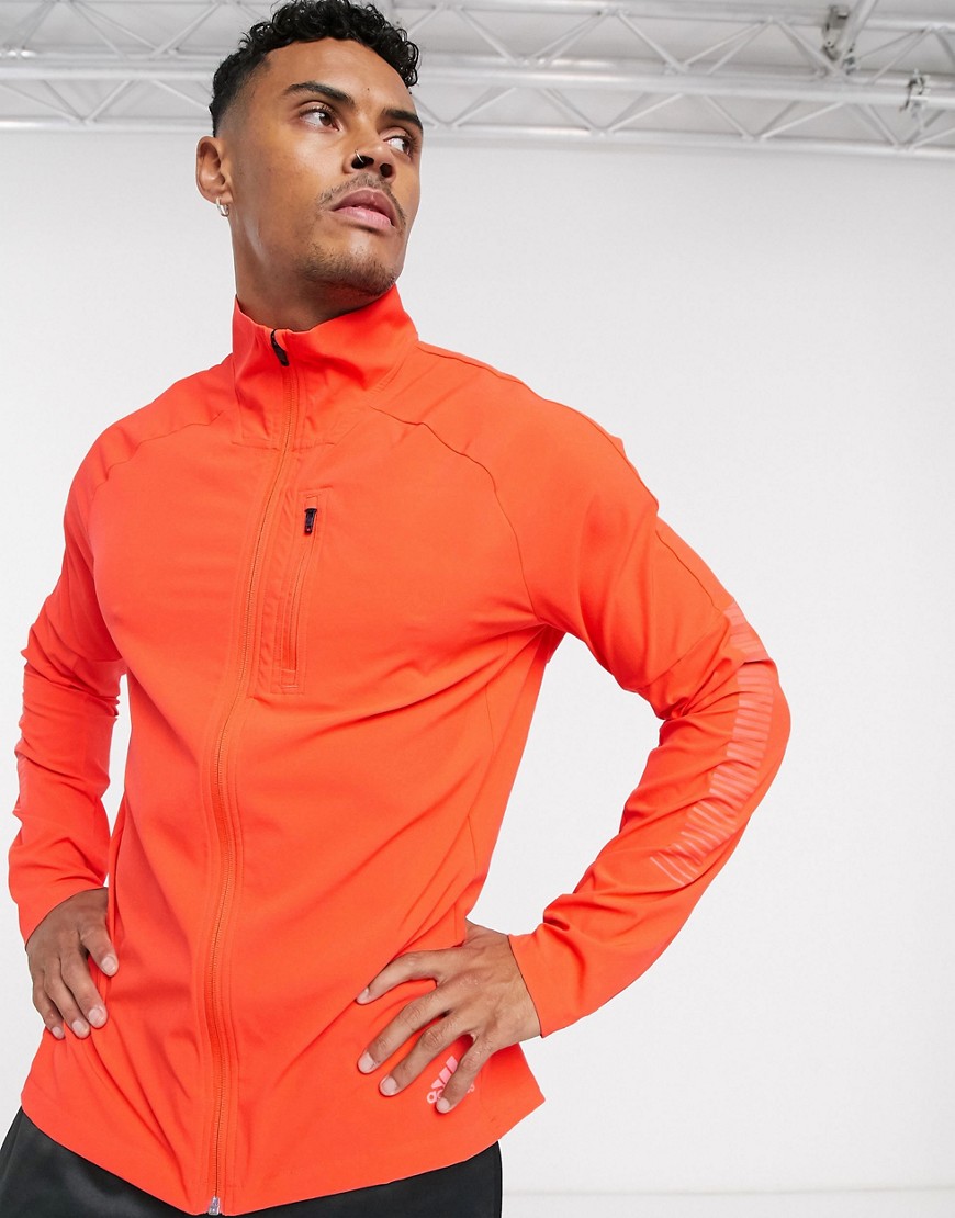 adidas performance jacket in orange