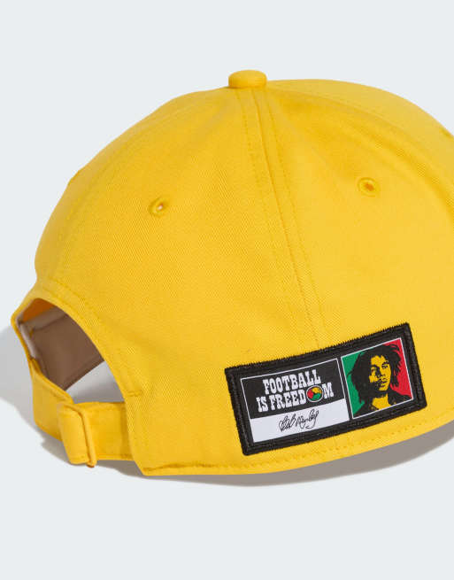 adidas performance Jamaica 26 x Bob Marley baseball cap in bold gold and black, 2 of 4