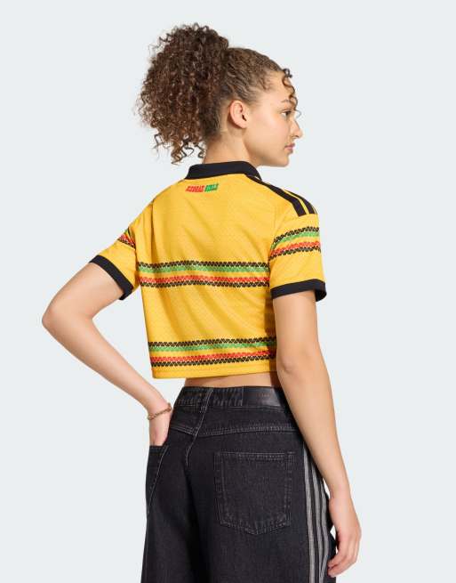 adidas Performance – Jamaica 26 x Bob Marley Home – Cropped-Trikot in Bold Gold, 4 von 4