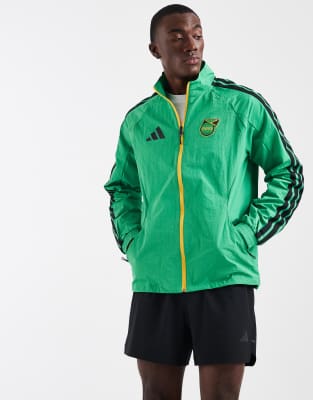 adidas performance Jamaica x bob marley home anthem jacket in vivid green