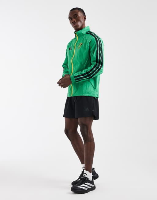 adidas performance Jamaica x bob marley home anthem jacket in vivid green, 2 of 5