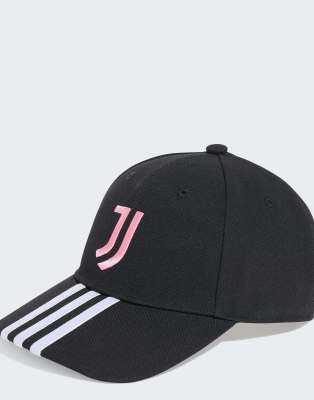 adidas Performance - Juventus - Baseballkappe in Schwarz/Weiß/Bliss Pink