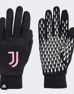 adidas Performance - Juventus Home - Feldspieler-Handschuhe in Schwarz/Weiß/Bliss Pink
