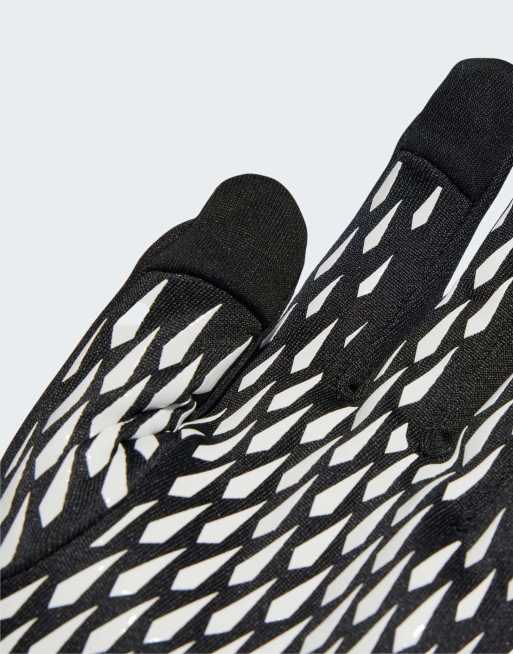 adidas Performance Juventus Home Fieldplayer gloves in black / white / bliss pink, 2 of 3