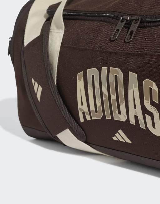 adidas Performance - Kaffebrun/hørfarvet duffelbag med camouflagegrafik, 2 af 4