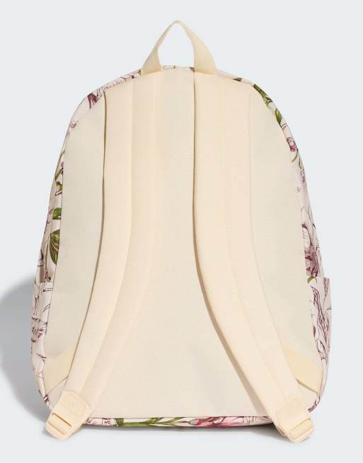 adidas Performance klassieke rugzak in beige met bloemen, 2 van 4