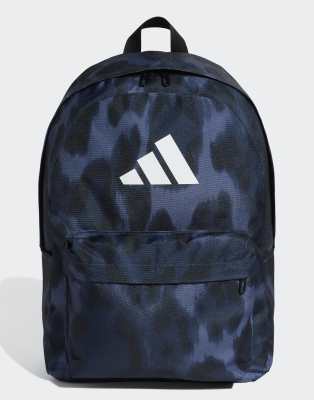 adidas Performance - Klassischer Rucksack mit Animal-Print in Preloved Ink / Weiß-Blau