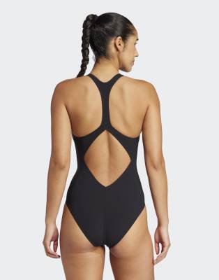 adidas Performance - Lanelux - Badeanzug in Schwarz mit Y-Rücken