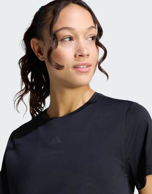 adidas Performance - Les Mills - Sort/grå T-shirt med grafik, 3 af 4