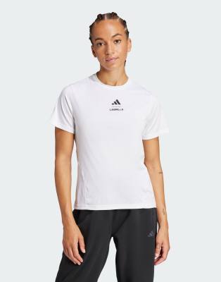adidas Performance - Les Mills - T-Shirt in Weiß mit Grafiklogo