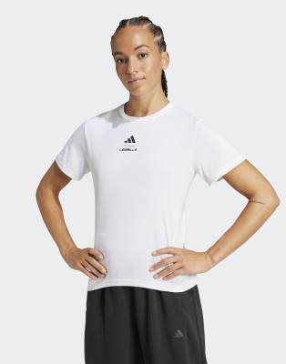 adidas Performance - Les Mills - Tanktop in Weiß mit Grafiklogo