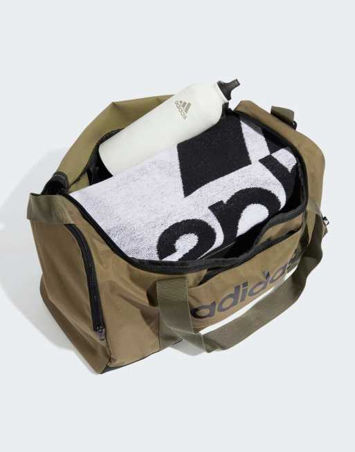 adidas Performance - Lineair - Kleine duffeltas in olijfgroen / zwart, 3 van 3