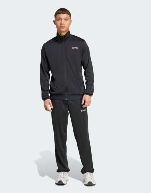 adidas Performance - Lineair trainingspak in zwart en zilver metallic