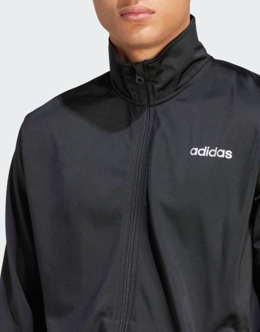 adidas Performance - Lineair trainingspak in zwart en zilver metallic, 3 van 4