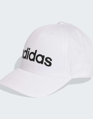 adidas Performance - Linear - Baseballkappe in Weiß / Schwarz
