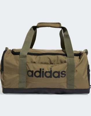 adidas Performance - Linear - Beuteltasche in Oliv-Strata/Schwarz-Grün