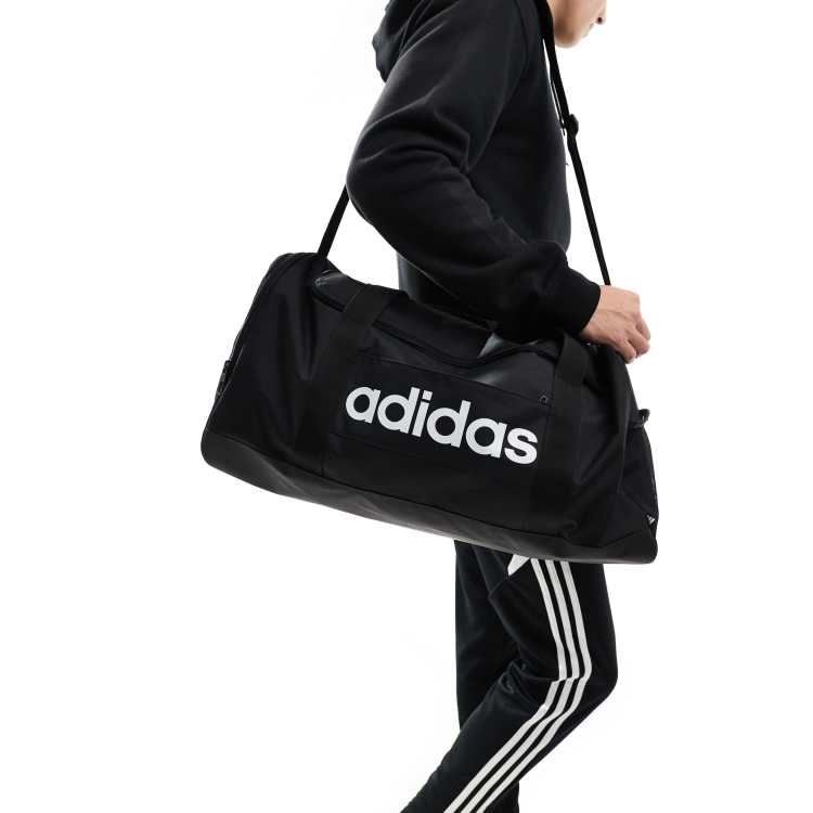 adidas Performance linear duffel medium in black ASOS