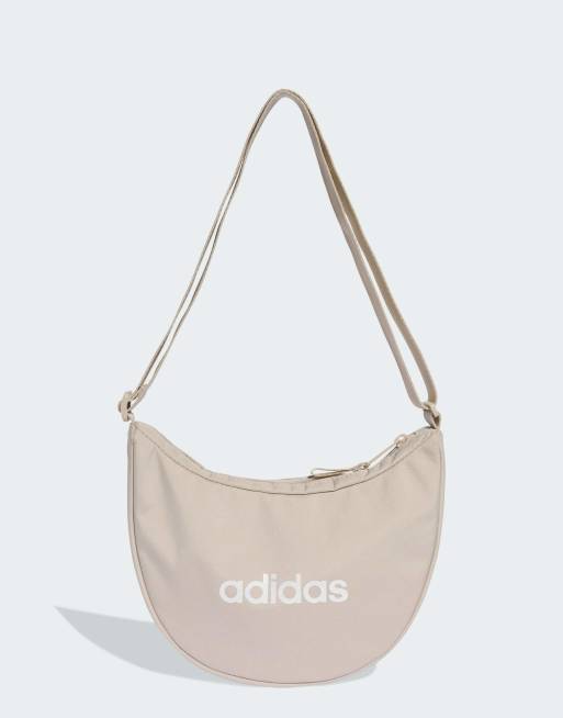 adidas Performance - Linear Essentials - Borsa da festival color beige e bianco