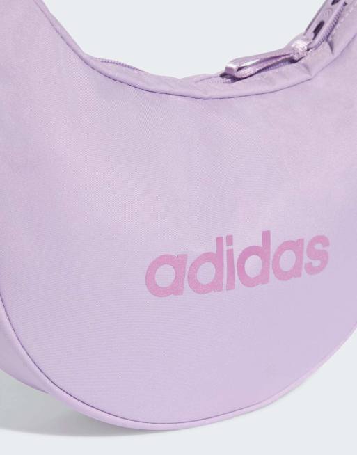adidas performance Linear Essentials festival bag in powder plum and preloved purple, 3 of 4