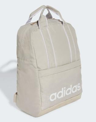adidas Performance - Linear - Essentials - Rucksack in Beige / Weiß-Neutral
