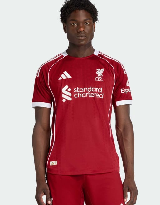 adidas performance Liverpool fc 25/26 home authentic jersey in strawberry red