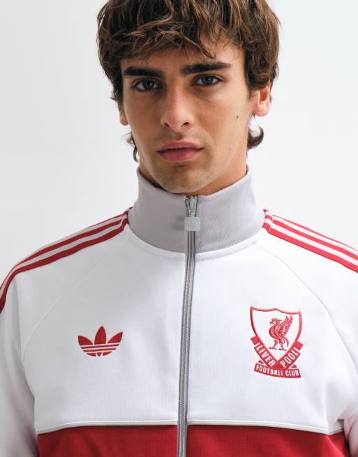adidas Performance Liverpool FC Originals giacca della tuta bianca e rossa, 2 di 5