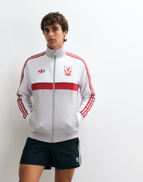 adidas performance Liverpool fc originals top de chándal en blanco / gris dos - view 1