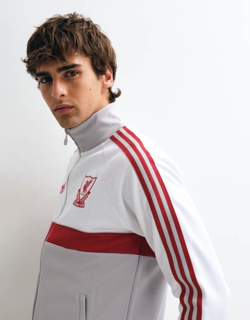 adidas performance Liverpool fc originals track top in white / grey two, 4 of 5