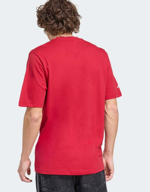 adidas performance Liverpool fc seasonal graphic tee in strawberry red, 2 of 4