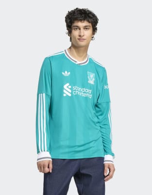 adidas Performance - Liverpool FC 2025/2026 - Troisième maillot à manches longues - Vert océan