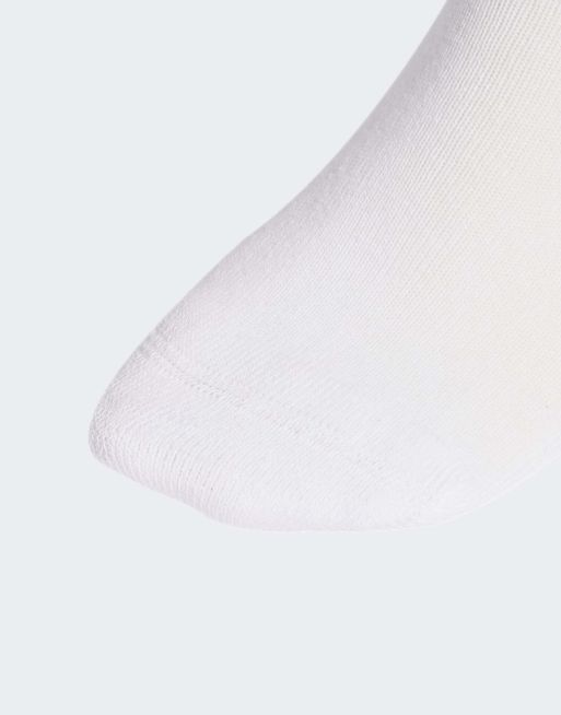 adidas Performance - Lot 10 paires de chaussettes rembourrées à logo linéaire - Blanc/noir, 2 de 3
