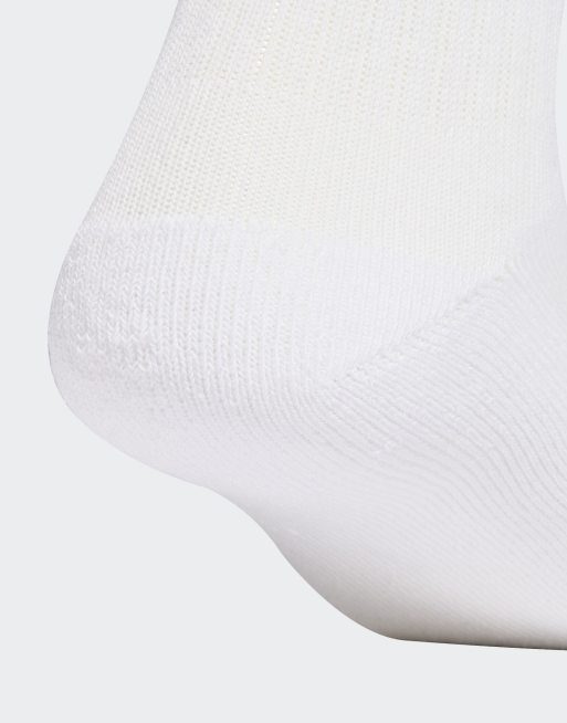adidas Performance - Lot 10 paires de chaussettes rembourrées à logo linéaire - Blanc/noir, 3 de 3